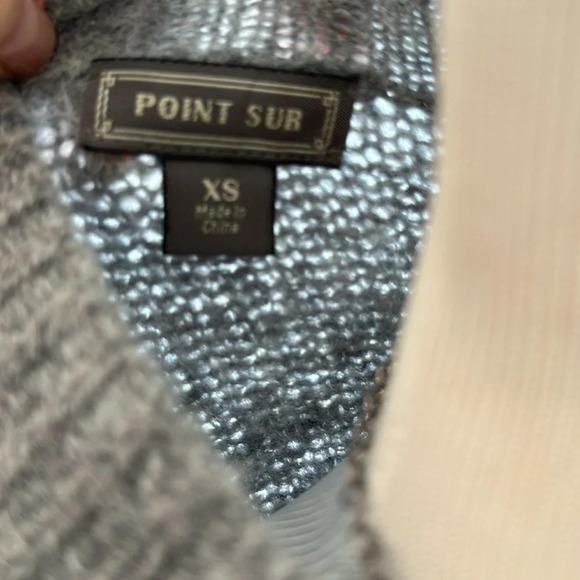 J. Crew Point Sur Alpaca Merino Wool Crewneck Knit Sweater  Grey, XS, EUC - Picture 7 of 8